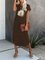 Mid-length Lady Dress Shift Daisy Print Dress