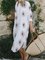 White Long Sleeve Floral Dresses