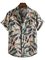 Men's Linen Leaves Printed Shirts