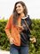 Casual Hoodie Print Pumpkin Color-block Hoodie