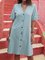 Casual V Neck Cotton-Blend Linen Dresses