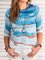 Round Neck Printed Casual Abstract Long Sleeve Tops