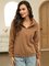 Casual Zipper Turtleneck Sweatshirt
