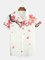 Mens Front And Back Plum Blossom Print Lapel Short Sleeve Shirts