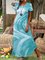 A-Line Short Sleeve Casual Tie Dye Dress