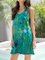 Designer oil painting starfish print dress
