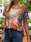 V Neck Shift Casual Short Sleeve T-Shirts