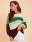 Geometric Long Sleeve Color-Block Boho Sweater