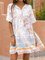 Frill Sleeve Casual Floral Cotton-Blend Dresses
