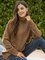 Solid Long Sleeve Turtleneck Wool Blend Sweater