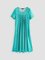 Casual Polka Dot Tunic Round Neckline Shift Dress