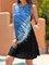 Holiday Front Cut-Out Tie Dye Sleeveless Mini Dress