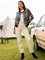 Vintage Casual Crew Neck Cotton-Blend Zebra Long Sleeve Outerwear