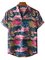 Men's Polka Dots Tribal Printed Shirt Collar Linen Shirts