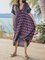 Blue Plain Short Sleeve Swing Dresses