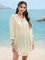 White Solid Casual 3/4 Sleeve Dresses