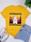 Crew Neck Ombre/tie-Dye Short Sleeve Casual Tee Shirts & Tops