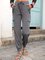 Cotton-Blend Casual Pockets Pants