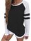 Round Neck Paneled Casual Plus Size Striped T-Shirt