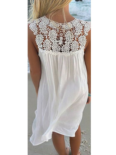 v neck cutout plain shift dress