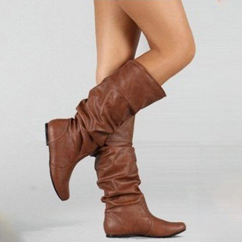 flat heel pu shoes