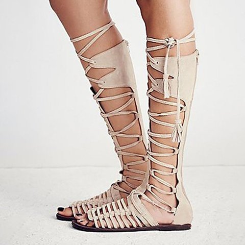 pu flat heel sandals