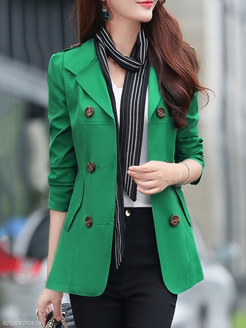 Fold Over Collar Single Breasted Plain Long Sleeve Jumpsuits Fold Over Collar Single Breasted Plain Long Sleeve Jumpsuits