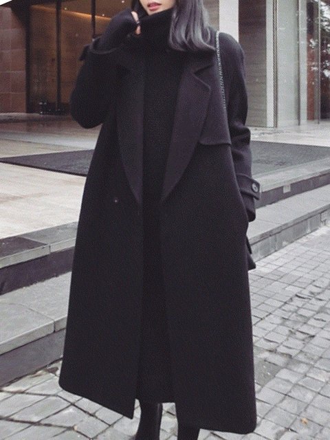 Small Lapel Zipper Plain Jackets – Mikitata Black suit pear Hooded Plain Basic Outerwear houston
