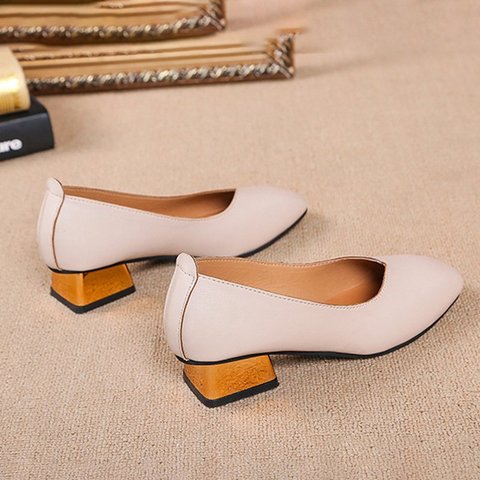 chunky heel flats