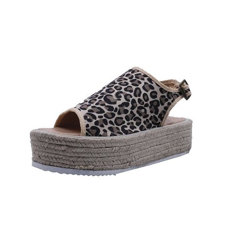 Women's Casual Peep Toe Buckle Strap Platform Sandals