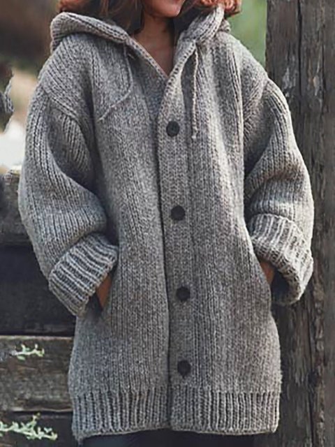 Pockets Long Sleeve Sweaters - JustFashionNow.com