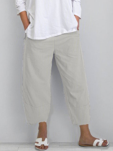 Women Cotton Pants Spring Summer Casual Pants - JustFashionNow.com