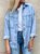 JFN Denim Pocketed Solid Casual Coat
