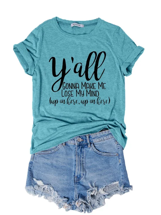 Women's Short Sleeve Tee T-shirt Summer Letter Cotton-Blend Crew Neck Going Out Casual Top