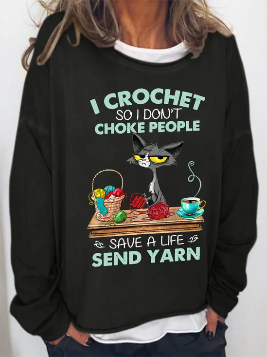 Women's Crew Neck Animal Simple Spring/Fall Long Sleeve Sweatshirt