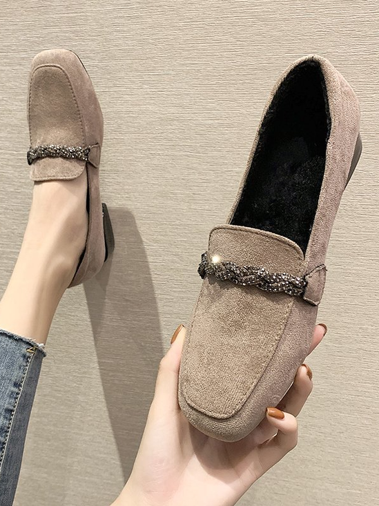 Plain Faux Suede Elegant Women's Shoes