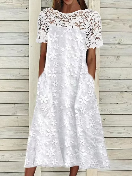 JFN Cotton & Linen CottonFloral Dress