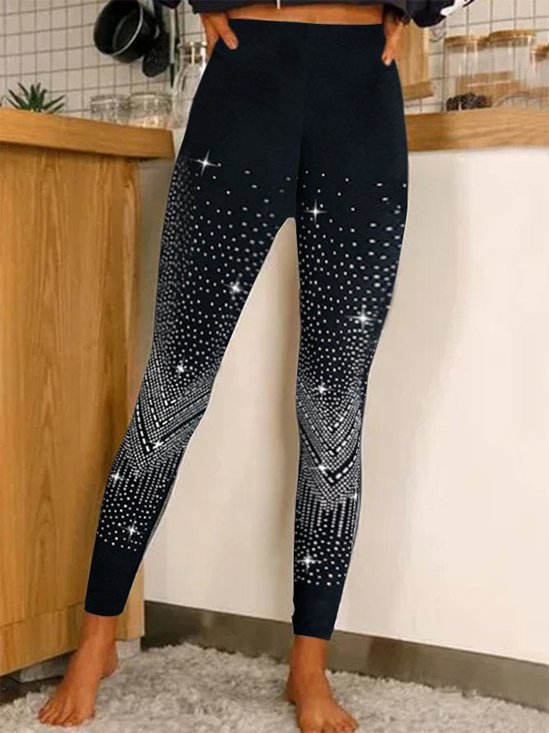 Casual Knitted Hot Drilling Leggings