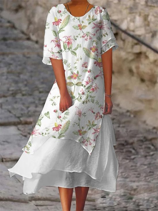 Vacation Loose Floral Dress