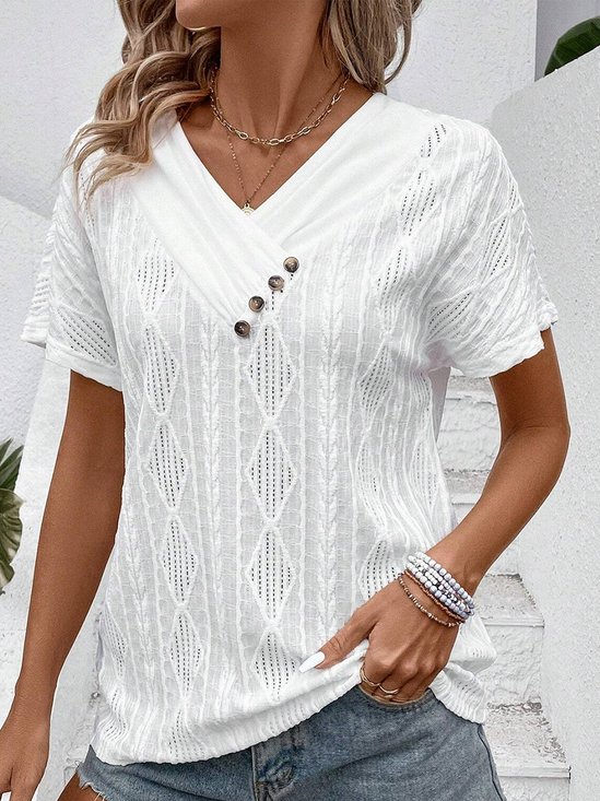 Simple Buttoned Loose Shirt