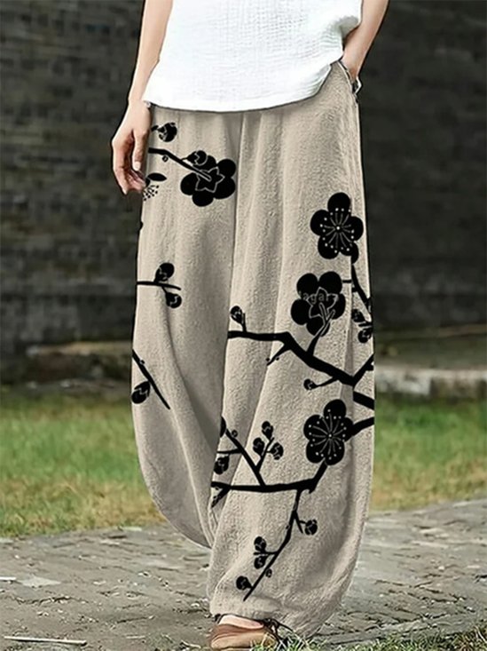 Casual Floral Pants