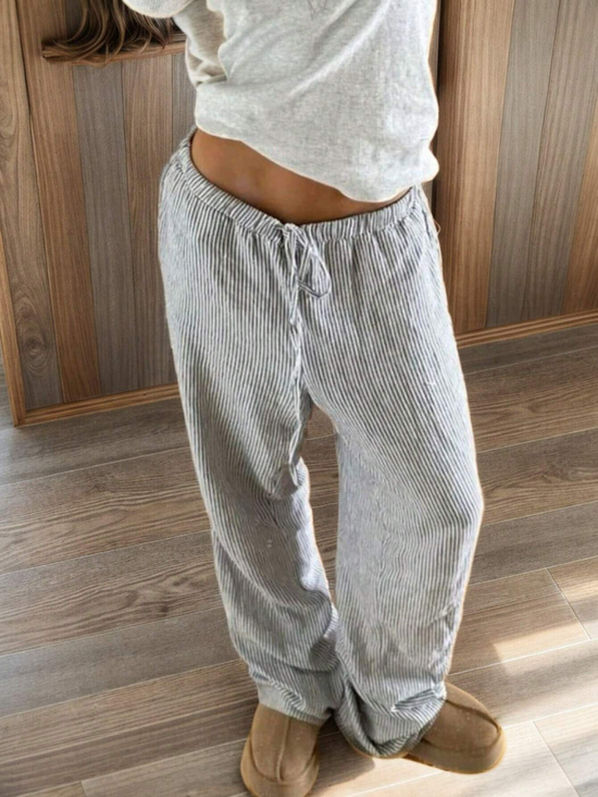 Casual Loose Cotton And Linen Pants
