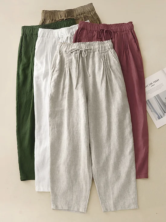 Women Plain Long Pant Casual Spring/Fall Trousers