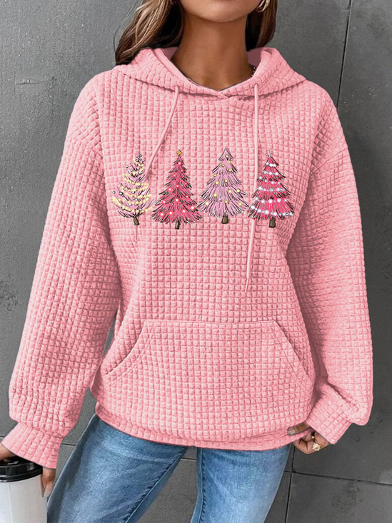 Women's Christmas Tree Spring/Fall Long Sleeve Casual Daily Hoodie