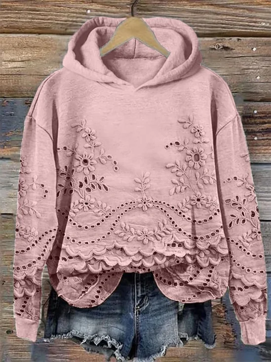 Women's Hoodie 3D Flowers Casual Spring/Fall Long Sleeve Sweatshirt
