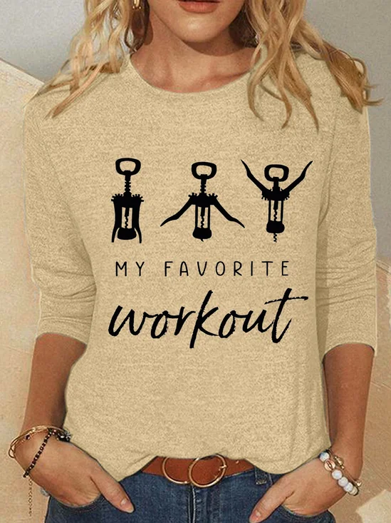 Women's Long Sleeve Blouse Spring/Fall Christmas Crew Neck Daily Going Out Casual Top