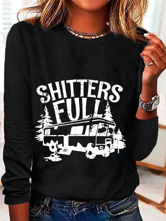 Women's Long Sleeve Blouse Spring/Fall Christmas Crew Neck Daily Going Out Casual Top