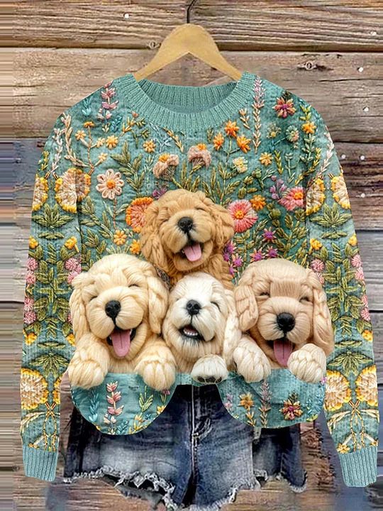 Women's Crew Neck Animal Casual Spring/Fall Long Sleeve Sweatshirt