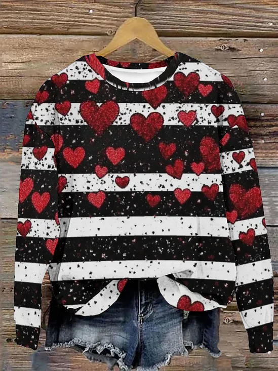 Women
                      Valentine's Day Crew Neck Casual Spring/Fall Long
                      Sleeve Sweatshirt