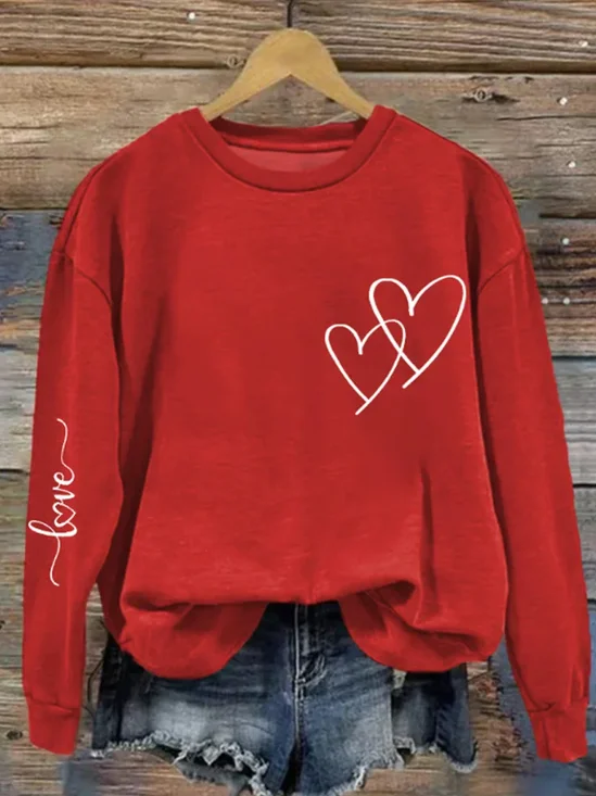 Women's Crew Neck Text Letters Printing Casual Spring/Fall Long Sleeve Sweatshirt